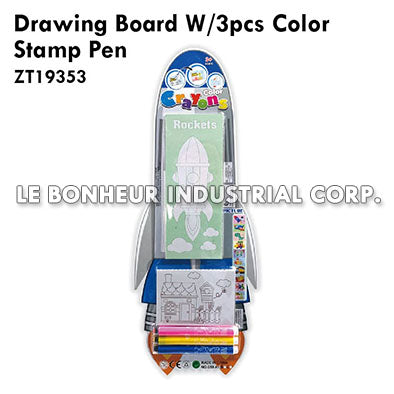 Painting Board W/3pcs Color Stamp Pen