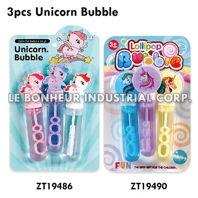 3pcs Unicorn Bubble