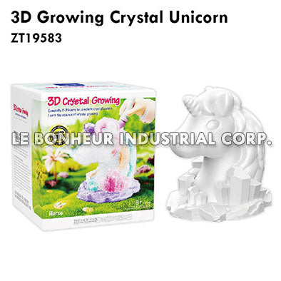 3D Growing Crystal Unicorn