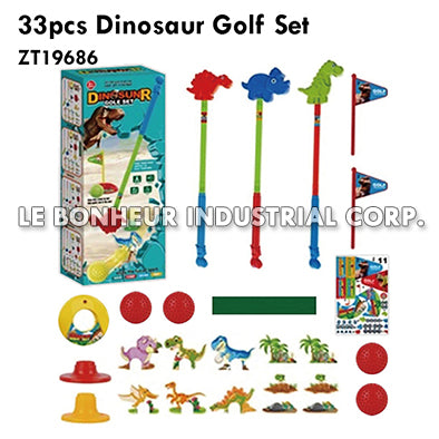 33pcs Dinosaur Golf Set