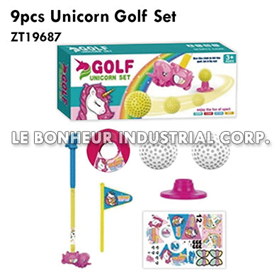 9pcs Unicorn Golf Set