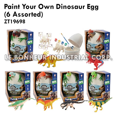Paint Your Own Dinosaur Egg (6 Assorted)
