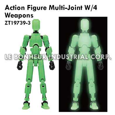 Action Figure Multi-Joint W/4 Weapons