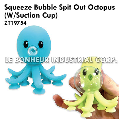 Squeeze Bubble Spit Out Octopus (W/Suction Cup)