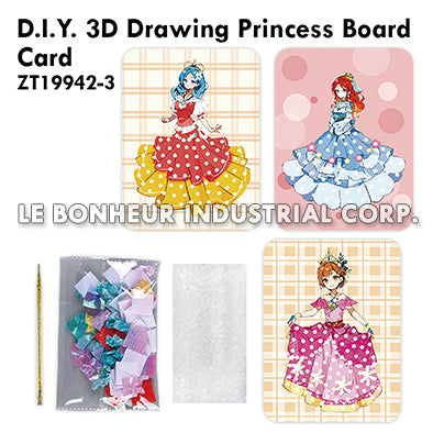 D.I.Y. 3D Drawing Princess Board Card
