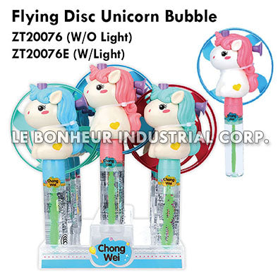 LED Flying Disc Unicorn Bubble