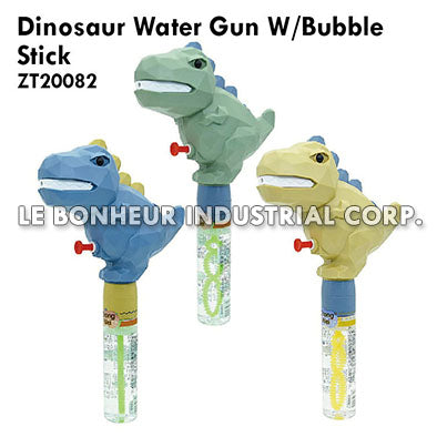 Dinosaur Water Gun W/Bubble Stick
