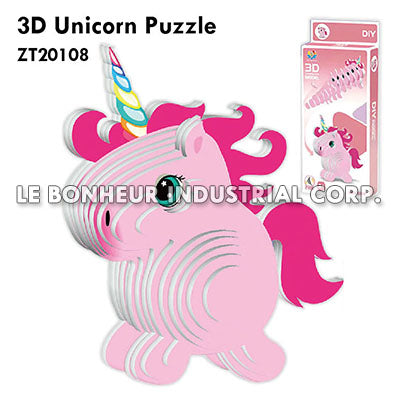 3D Unicorn Puzzle