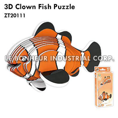 3D Clown Fish Puzzle