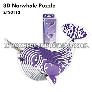 3D Narwhale Puzzle