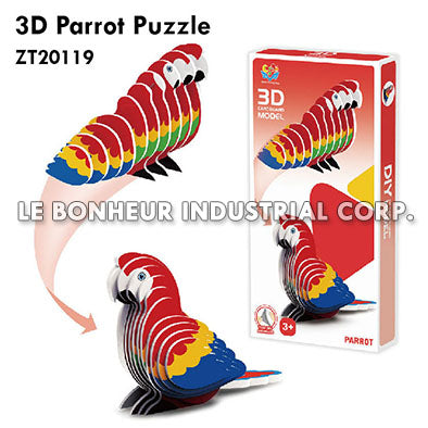 3D Parrot Puzzle