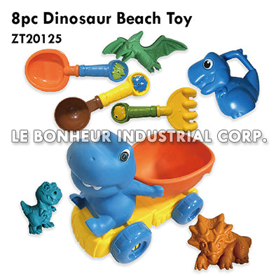 8pc Dinosaur Beach Toy