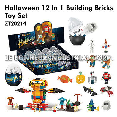 Halloween 12 In 1 Building Bricks Toy Set