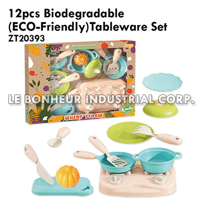 12pcs Biodegradable (Eco-Friendly) Tableware Set