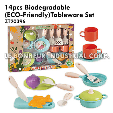 14pcs Biodegradable (Eco-Friendly) Tableware Set