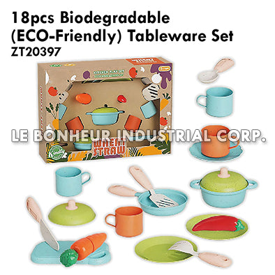 18pcs Biodegradable (Eco-Friendly) Tableware Set