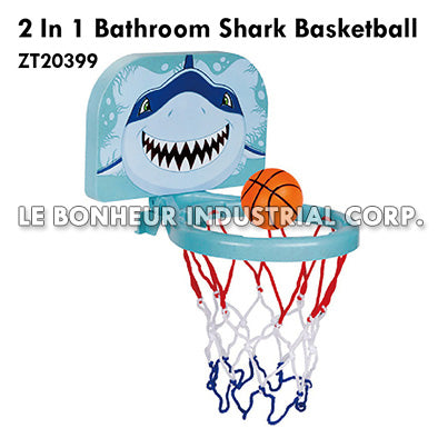 2 In 1 Bathroom Shark Basketball