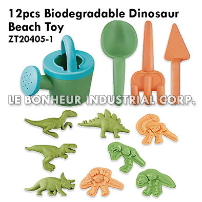 12pcs Biodegradable Dinosaur Beach Toy
