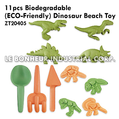 11pcs Biodegradable (Eco-Friendly) Dinosaur Beach Toy