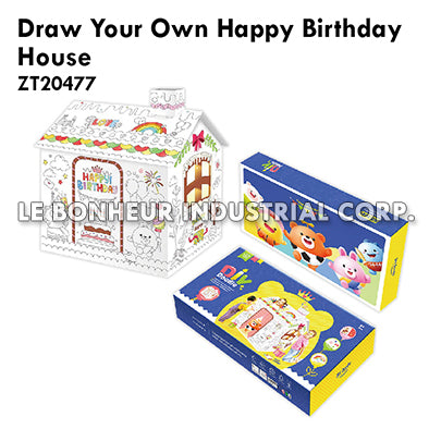 Draw Your Own Happy Birthday House