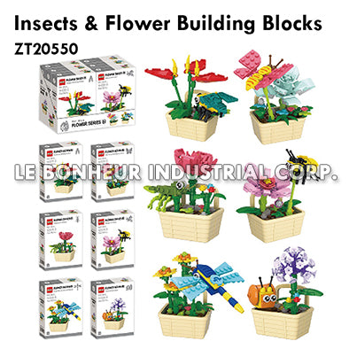 Insects And Flower Building Blocks