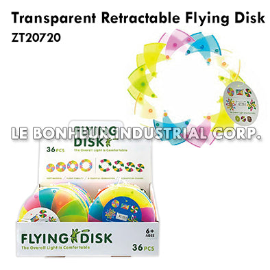 Transparent Retractable Flying Disk