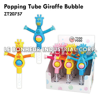 Popping Tube Giraffe Bubble