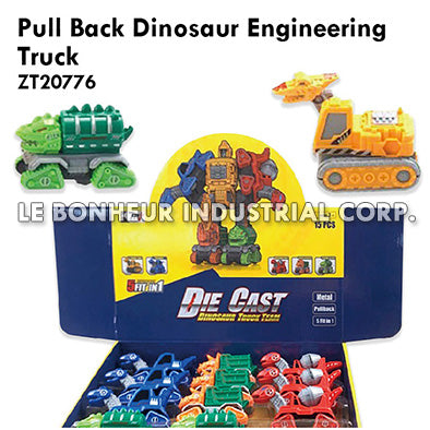 Pull Back Dinosaur Engineering Truck