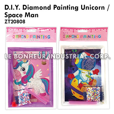 D.I.Y. Diamond Painting Unicorn / Space Man