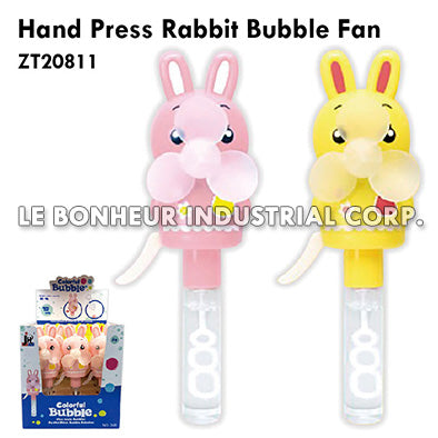Hand Press Rabbit Bubble Fan
