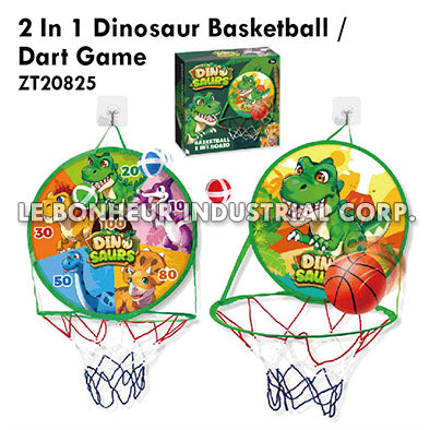 2 In 1 Dinosaur Basketball/Dart Game
