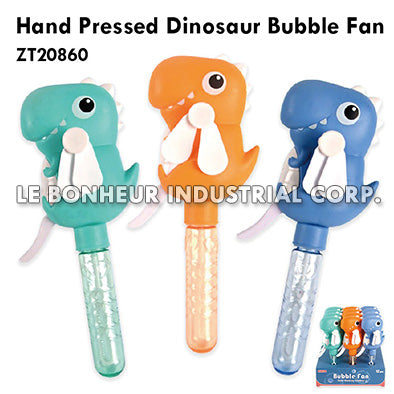 Hand Pressed Dinosaur Bubble Fan