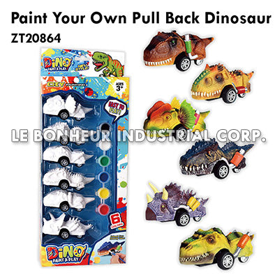 Paint Your Own Pull Back Dinosaur