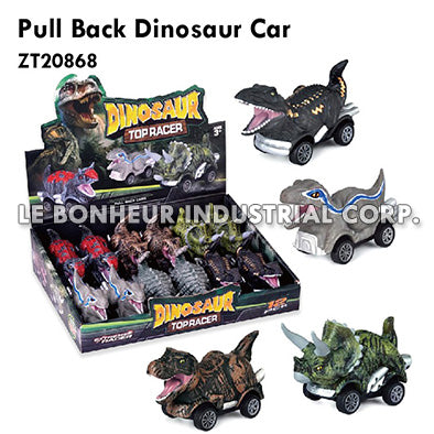 Pull Back Dinosaur Car