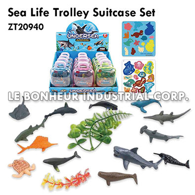 Sea Life Trolley Suitcase Set