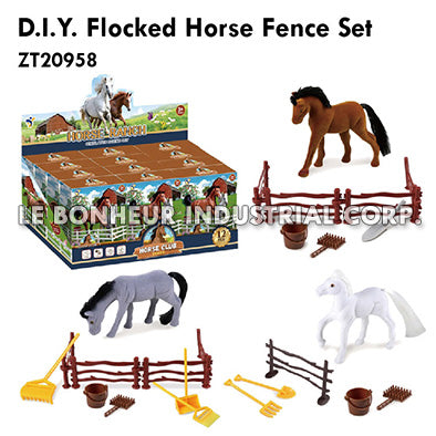 D.I.Y. Flocked Horse Fence Set