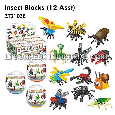 Insect Blocks (12 Asst)