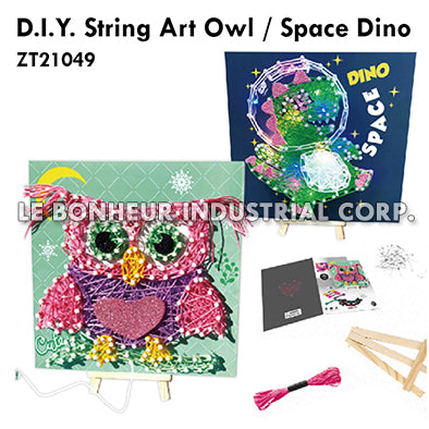 D.I.Y. String Art Owl / Space Dino