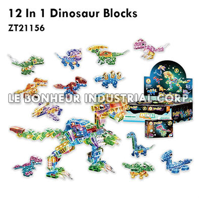 12 In 1 Dinosaur Blocks