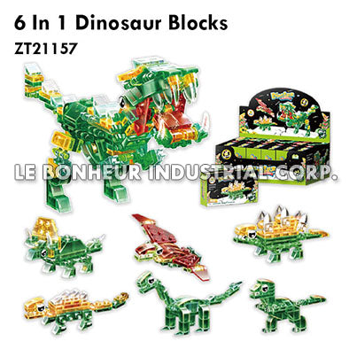 6 In 1 Dinosaur Blocks
