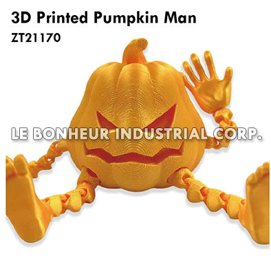 3D Printed Pumpkin Man