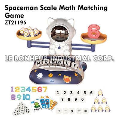 Spaceman Scale Math Matching Game