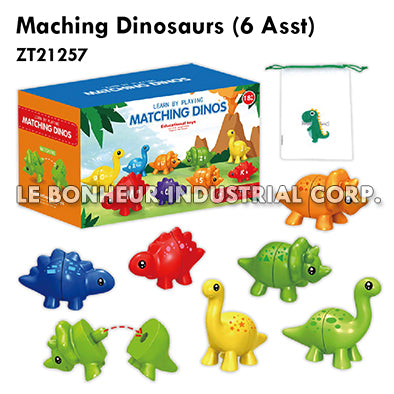 Matching Dinosaurs (6 Asst)
