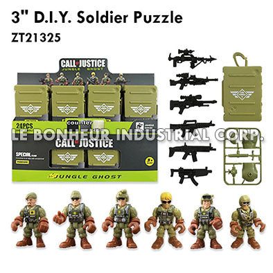 3" D.I.Y. Soldier Puzzle