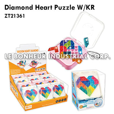 Diamond Heart Puzzle W/KR