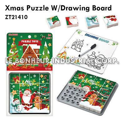 Xmas Puzzle W/Drawing Board