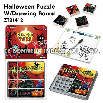 Halloween Puzzle W/Drawing Board