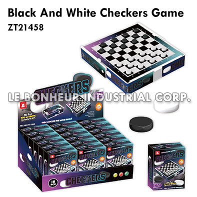 Black And White Checkers Game