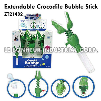 Extendable Crocodile Bubble Stick