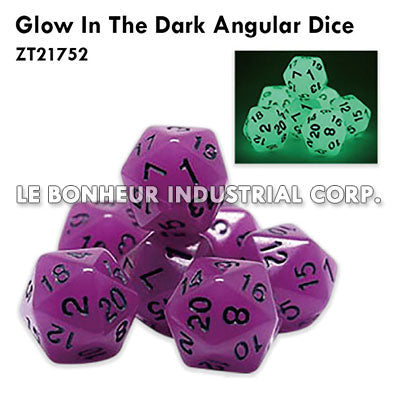 Glow In The Dark Angular Dice